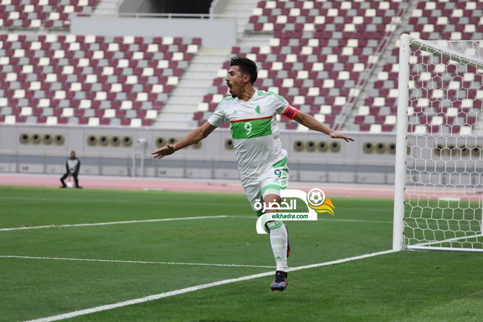 المنتخب الوطني بقيادة بغداد بونجاح يفوز على منتخب قطر