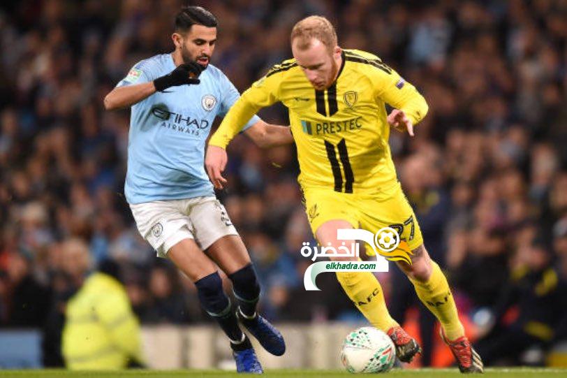 مانشستر سيتي 9 -0 بيرتن ألبيون : محرز تمريرتان حاسمتان و هدف