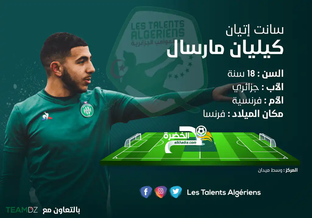 حوار حصري مع لاعب سانت إتيان الجزائري الأصل كيليان مارسال