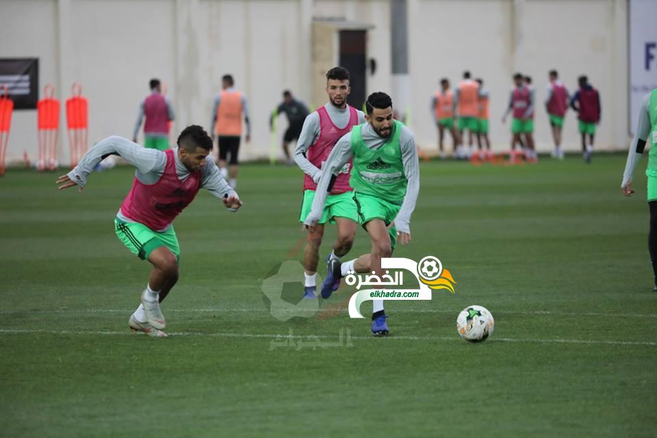 صور اخر حصة تدريبية للمنتخب الوطني قبل مباراة غامبيا