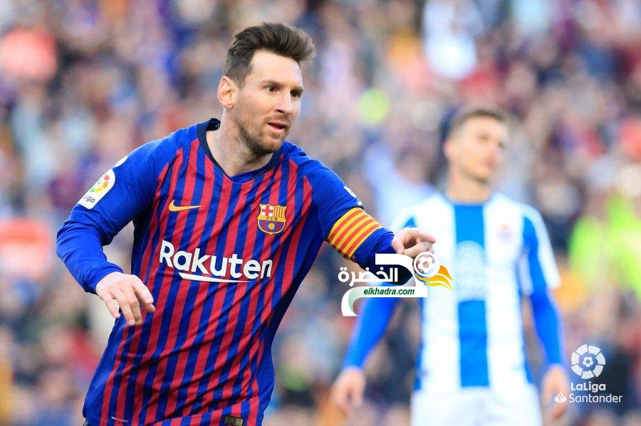 ميسي يقود برشلونة لحسم ديربي كتالونيا امام إسبانيول