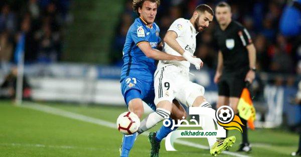 ريال مدريد يتعادل سلبياً مع خيتافي في الدوري الإسباني