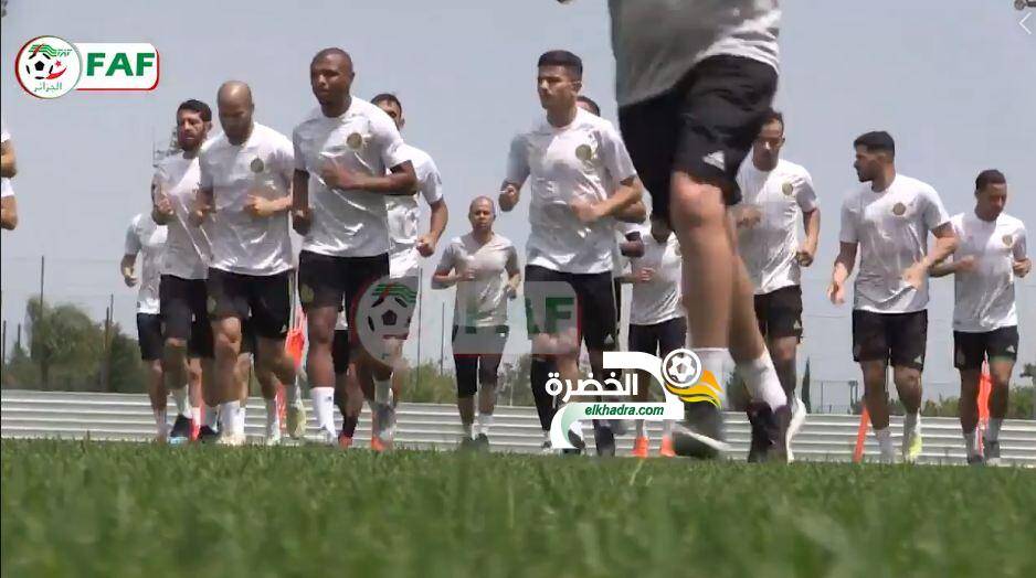 شاهد الحصة التدريبية للمنتخب الوطني الجزائري اليوم 8