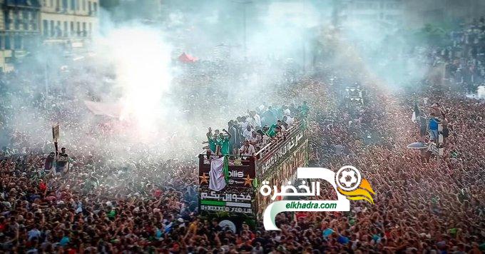 بالصور .. استقبال اسطوري لابطال افريقيا في الجزائر