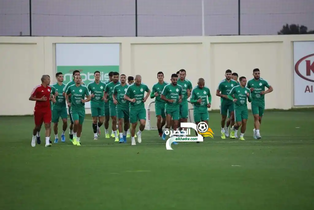 بالصور.. الخضر يواصلون تحضيراتهم للمباراة الودية أمام المنتخب البنيني