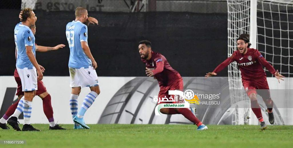 بلال عمراني يقود فريقه كلوج الروماني إلى الإطاحة بـ لازيو الإيطالي
