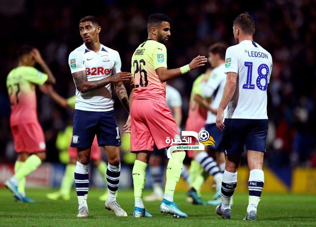 محرز بديل ومانشسر سيتي يتجاوز بريستون في كأس الرابطة الإنجليزية