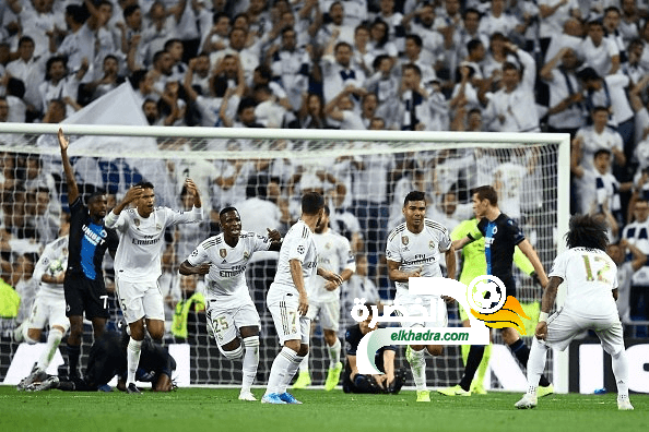 ريال مدريد يحقق تعادل صعب مع كلوب بروج في دوري الابطال