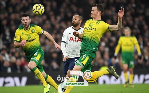 توتنهام يفوز على ضيفه نورويتش سيتي بنتيجة 2-1
