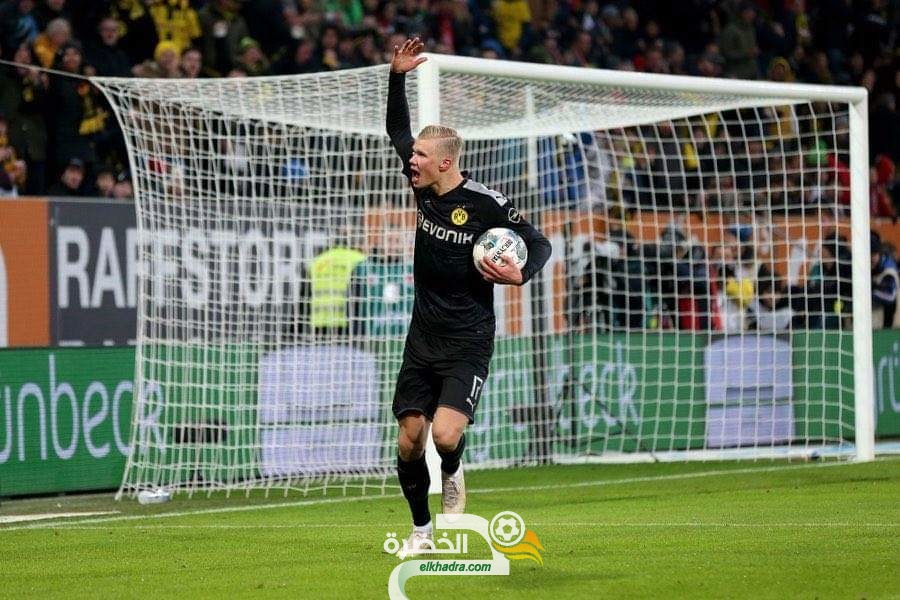 هالاند يسجل هاترك في اول مباراة بقميص بوروسيا دورتموند