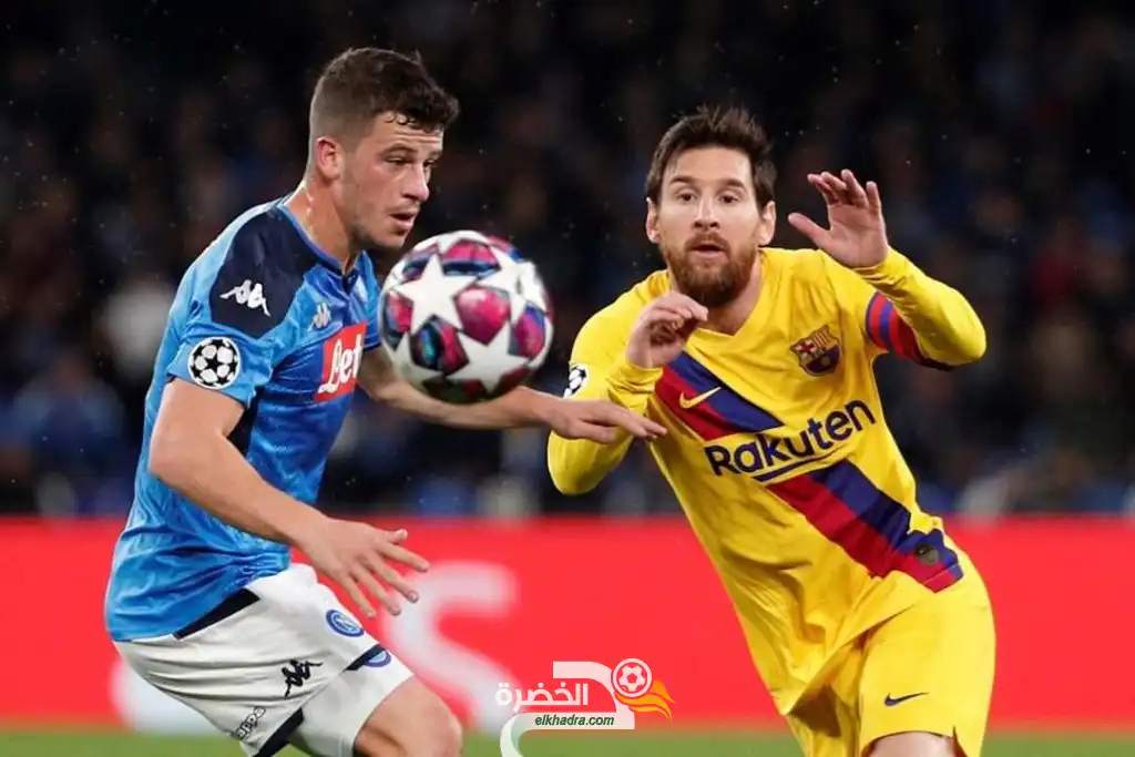 دوري ابطال اوروبا : نابولي يتعادل بهدف لمثله أمام برشلونة