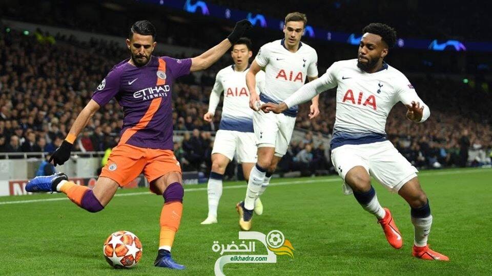 رياض محرز أساسي مع مانشستر سيتي لمواجهة توتنهام