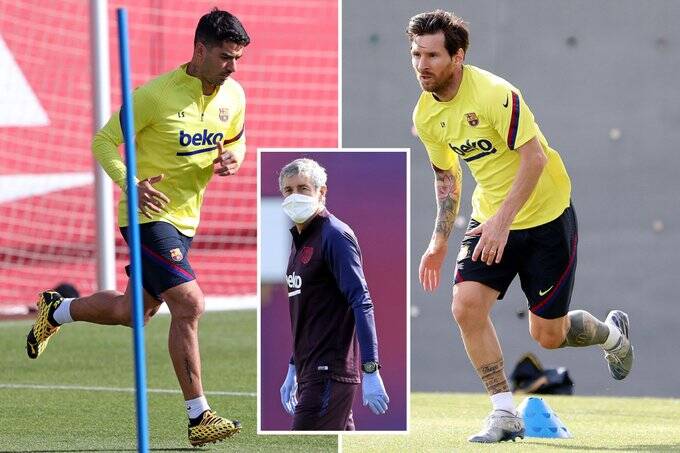 ليونيل ميسي يقود أول تدريب في برشلونة عقب أزمة فيروس كورونا