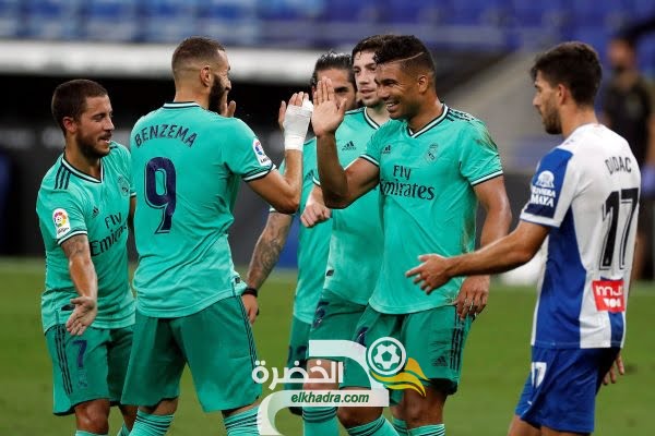 ريال مدريد يتجاوز ‎إسبانيول بهدف كاسيميرو ويتصدر الدوري الاسباني