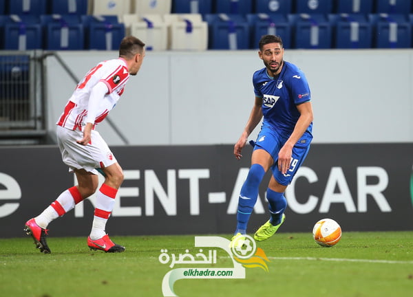 بلفوضيل اساسي في فوز هوفنهايم على فريق النجم الأحمر الصربي