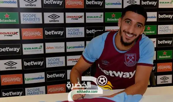 ثالث اغلى لاعب جزائري .. بن رحمة في وست هام مقابل 25 مليون جنيه استرليني