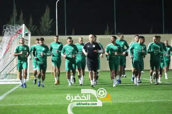بالصور .. الخضر يجرون أول حصة تدريبية تحسبا للمواجهة المزدوجة أمام زيمبابوي ‎