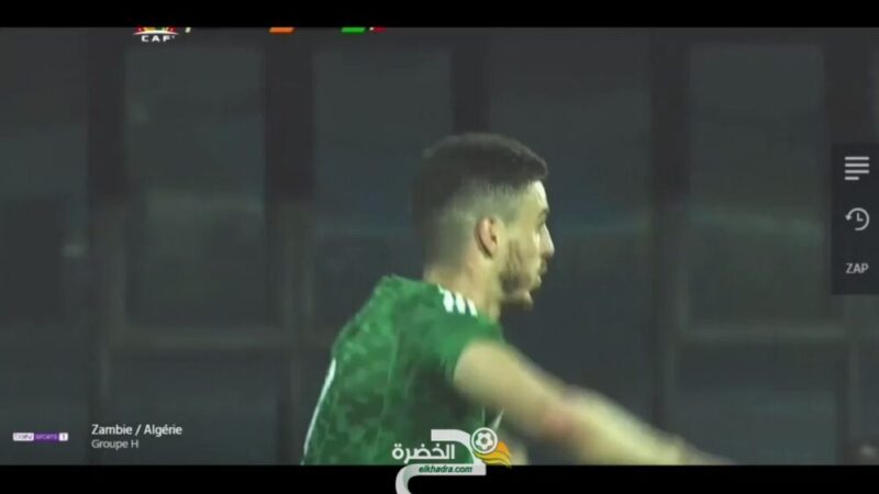شاهد هدف الجزائر الاول ضد زامبيا 1-0 هدف رشيد غزال algerie vs zmabie 20