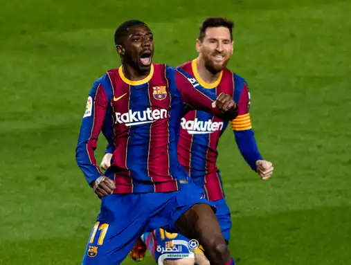 برشلونة يحقق فوزاً صعباً على بلد الوليد بهدف ديمبلي