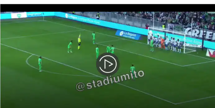 شاهد هدف رياض بودبوز اليوم من ركلة حرة ذكية امام ستراسبورج في الدوري الفرنسي