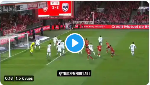 شاهد هدف بلايلي الرائع اليوم ضد بوردو