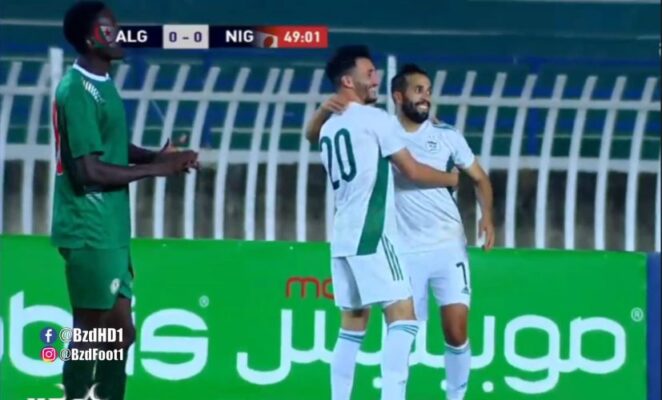 شاهد هدف المنتخب الجزائري المحلي ضد النيجر 1
