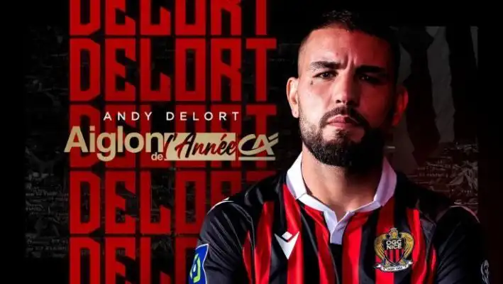 نادي نيس يعلن اختيار المهاجم الجزائري آندي ديلور أفضل لاعب في الموسم