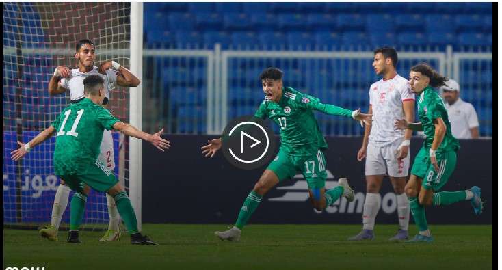 شاهد بالفيديو المنتخب الجزائري في نصف النهائي بعد فوزع على تونس 1