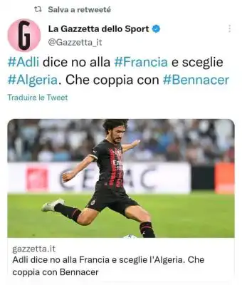 لاغازيتا سبورت : ياسين عدلي اختار تمثيل منتخب الجزائر