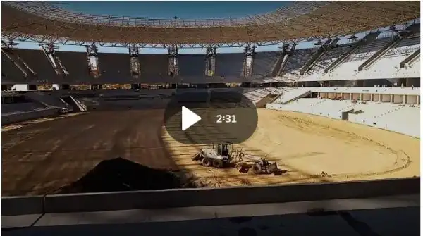 شاهد بداية الاشغال على ارضية ملعب الدويرة في الجزائر