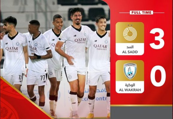 بغداد بونجاح هداف أمام الوكرة في كأس نجوم قطر 7