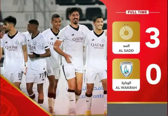 بغداد بونجاح هداف أمام الوكرة في كأس نجوم قطر