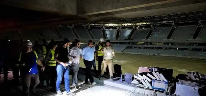 وزير السكن يتفقد ملعب الدويرة 1 ملعب الدويرة