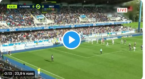 but de Slimani vs aj Auxerre هدف سليماني ضد أوكسير 10
