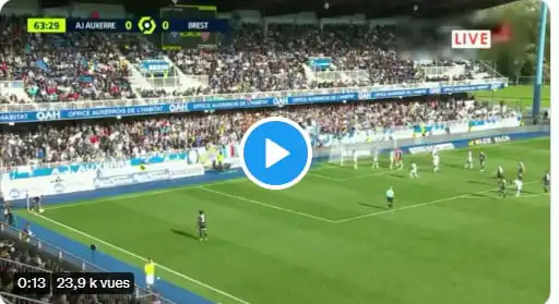 but de Slimani vs aj Auxerre   هدف سليماني ضد أوكسير