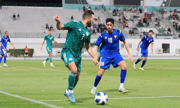 شاهد بطولة افريقيا للاعبين المحليين 2022 : المنتخب الجزائري يتعثر أمام منتخب الكويت الاول (0 -1)
