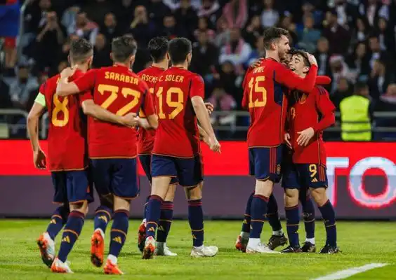 استعدادات كأس العالم : ‏المنتخب الإسباني يفوز وديا أمام الأردن