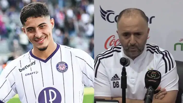 فارس شعيبي رفقة المنتخب الوطني خلال تربص شهر مارس