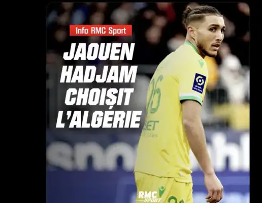 جوان حجام يختار الإنضمام للمنتخب الجزائري