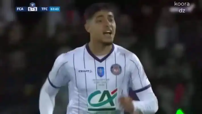 شاهد لمسات فارس شايبي اليوم دخل بديل سجل هدف عالمي و قادر فريقه لنهائي كاس فرنسا