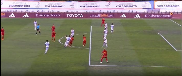 شاهد حسام عوار ممرر حاسم و ديبالا يسجل هدف في ودية روما ضد ايسترلا البرتغالي 13