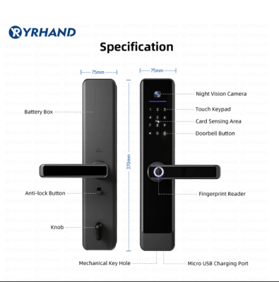 قفل الباب الذكي YRHAND E908: يقود حقبة جديدة من أمان المنزل الذكي 6