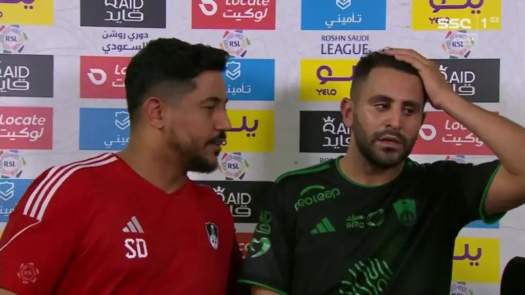 شاهد تصريحات رياض محرز بعد تسجيله اول اهدافه مع الاهلي