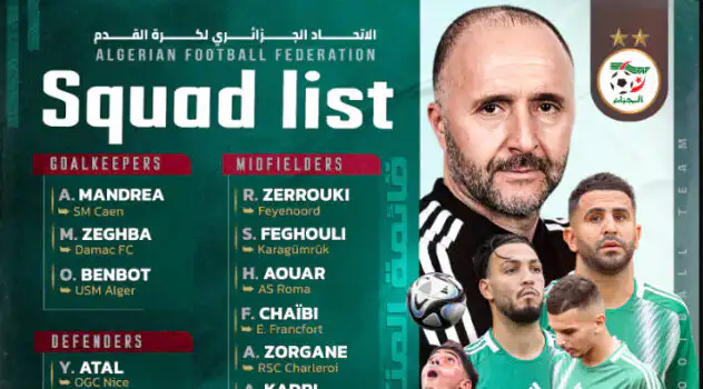 بلومي و غويري ضمن قائمة اللاعبين الخاصة بتربص شهر أكتوبر 2023