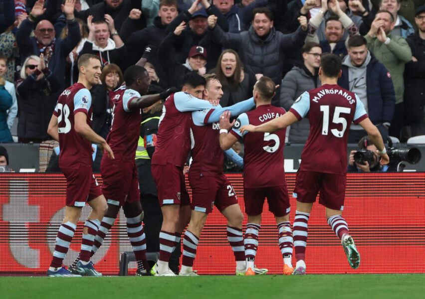 وست هام يونايتد يحقق فوزا ثمينا على ضيفه مانشستر يونايتد