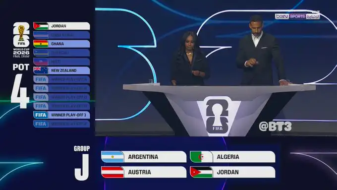 كاس العالم 2026 : الجزائر في المجموعة العاشرة مع مع منتخبات الأرجنتين، النمسا، والأردن