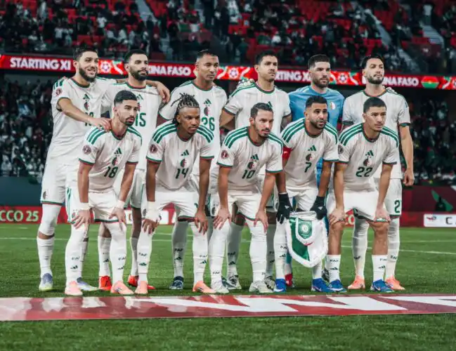 تشكيلة منتخب الجزائر الأساسية لمواجهة غينيا الاستوائية في كأس أمم إفريقيا