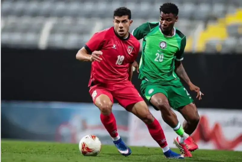 منافس الجزائر في كاس العالم 2026 : الأردن يتعادل مع نيجيريا 2-2 وديًا
