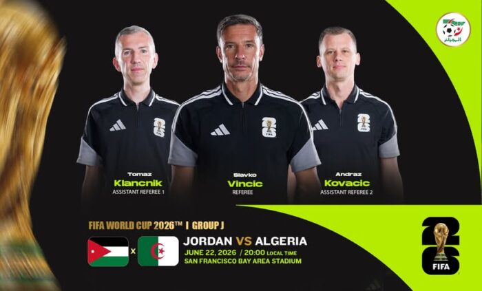 السلوفيني سلافكو فينتشيتش لإدارة قمة الجزائر والأردن في كأس العالم 2026